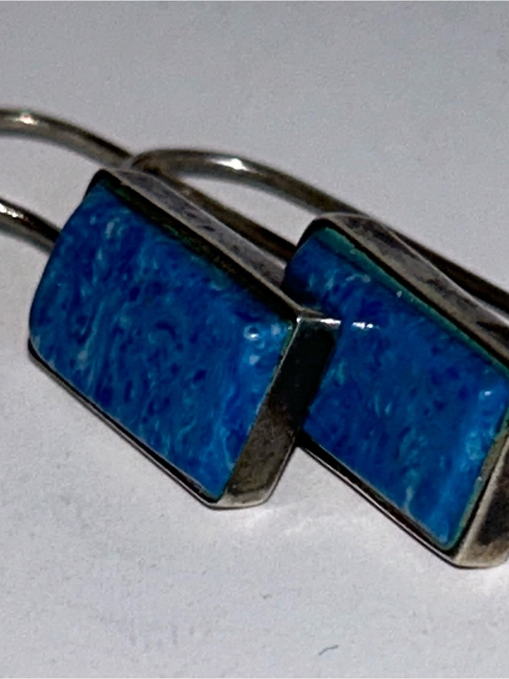 Vintage Sterling Silver Blue Stone Earrings
